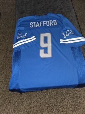 NFL Matthew Stafford #9 Detroit Lions Blue Jersey